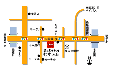 Dr.Drive�@�ނ��ԓX �̒n�}